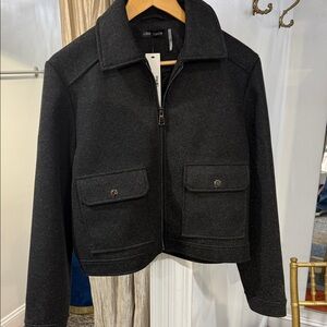 Love Token Charcoal Cropped Jacket Zibby